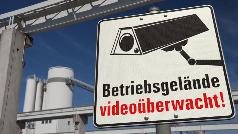 Videoüberwachung auf Firmen­gelände muss pro­fes­sio­nell sein